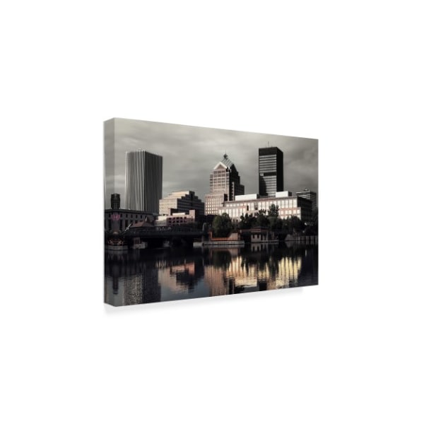 Anthony Paladino 'City Of Shapes By River' Canvas Art,22x32